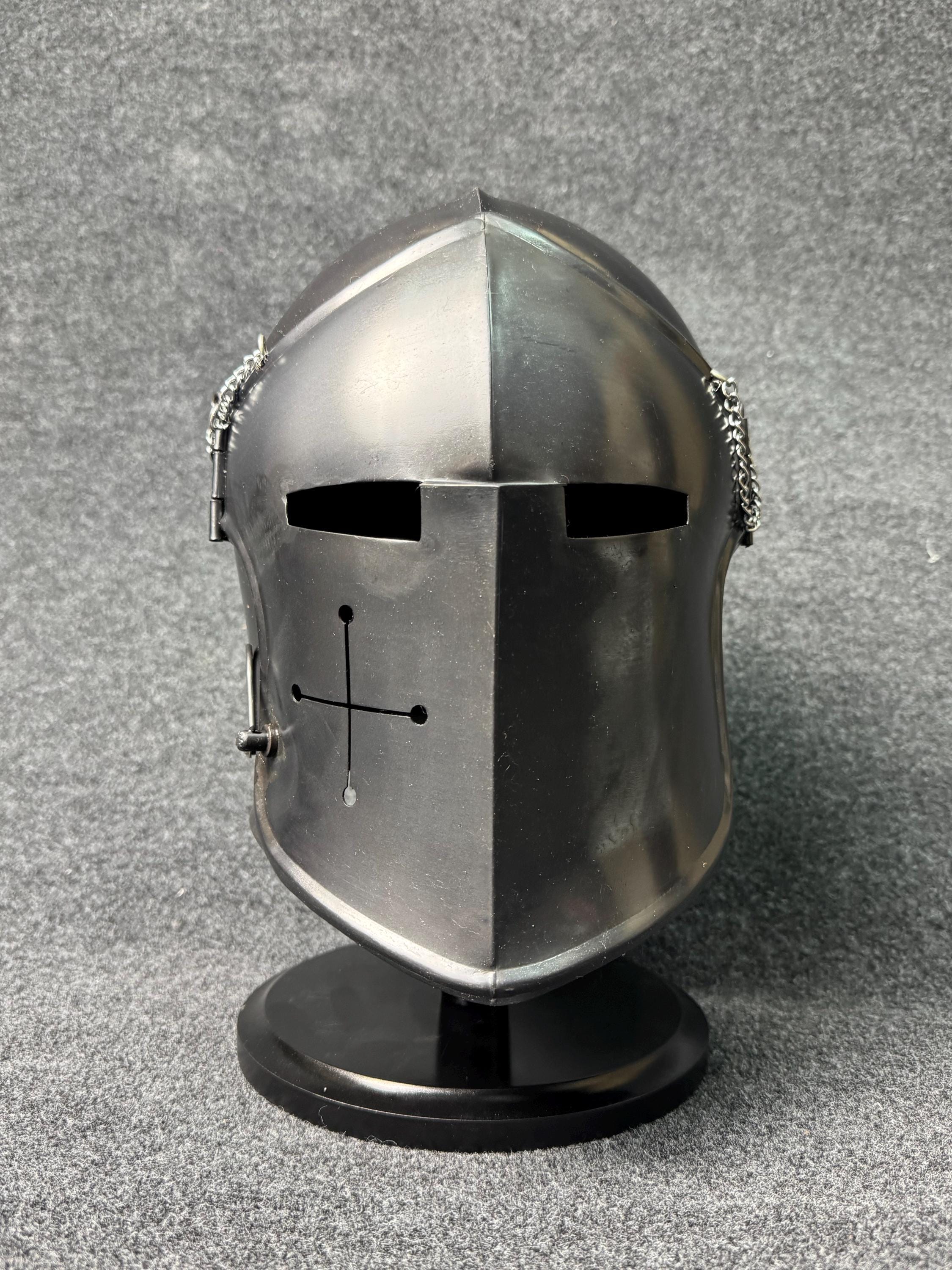 18g軟鋼バルブタヘルメット：中世騎士LARPコスプレアーマー - Etsy 日本