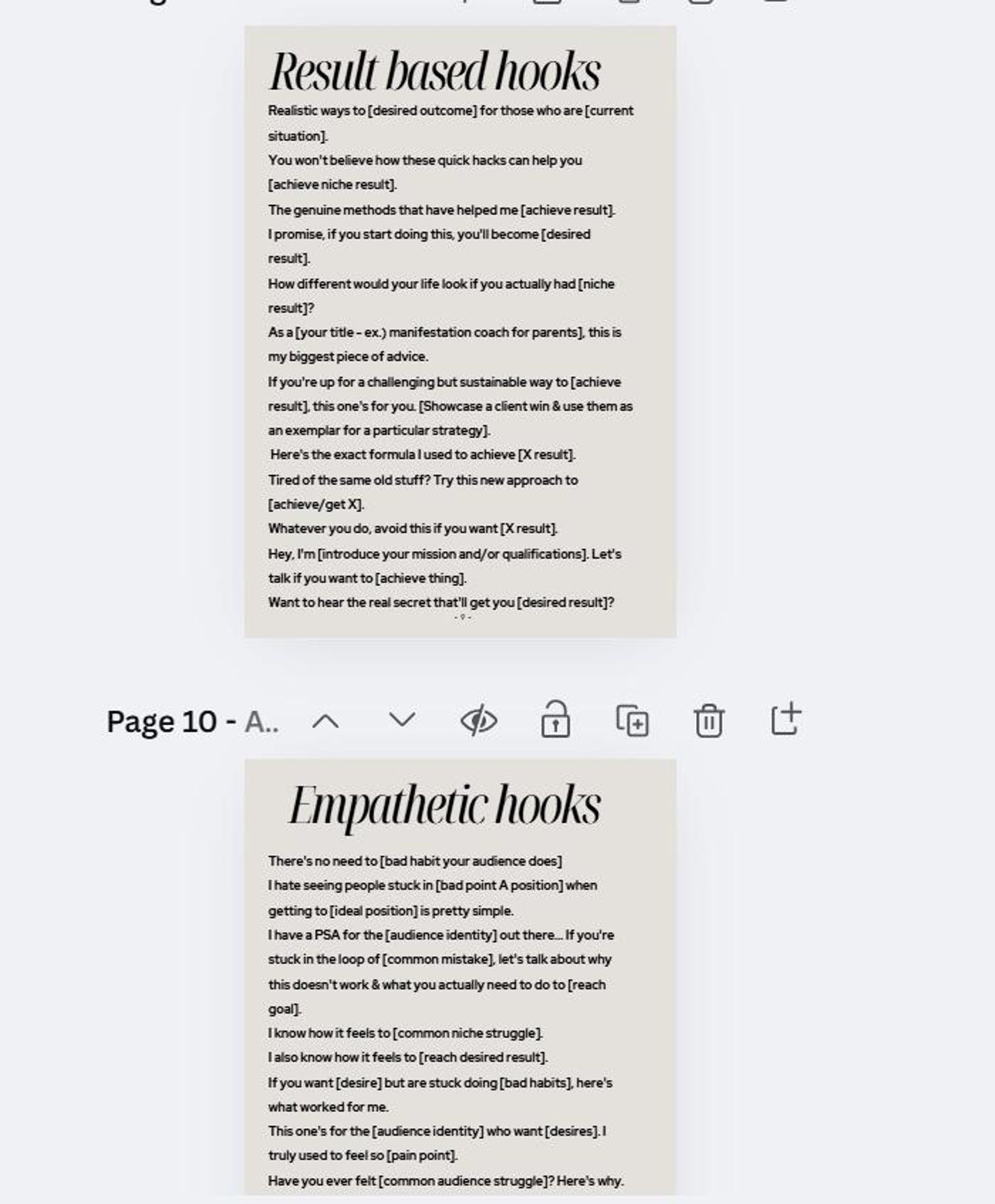 200 Viral Hook Templates – Editable Canva PLR | Reels, Tiktoks, UGC ...
