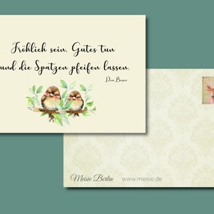 Carte postale "Fröhlich sein, Gutes tun..."