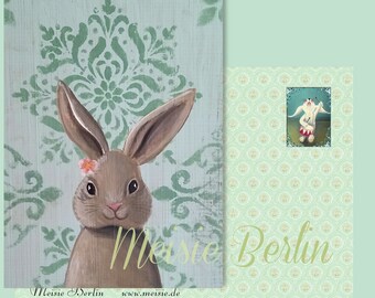 Postkarte mit Hase Fiete