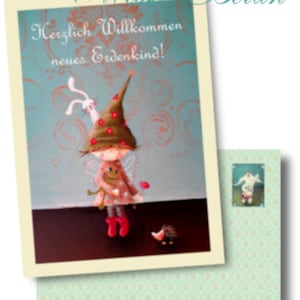 Karte zur Geburt - Willkommen Erdenkind !