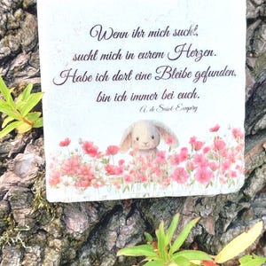 Kleiner Grabstein Grabschmuck Italienischer Marmor mit schöner Poesie image 1