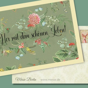 Her mit dem schönen Leben ! Carte postale Meisie Berlin Urlaubskarte Auszeit Erholung