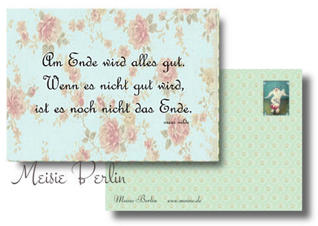 Am Ende Wird Alles Gut...! (oscar Wilde) Etsy