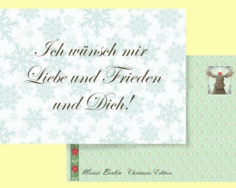 Weihnachtskarte * Meisie * Weihnachten * Frieden * Liebe