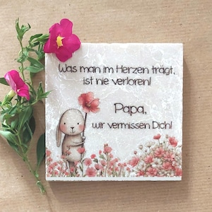 Kleiner Grabstein Grabschmuck Italienischer Marmor mit Poesie image 1
