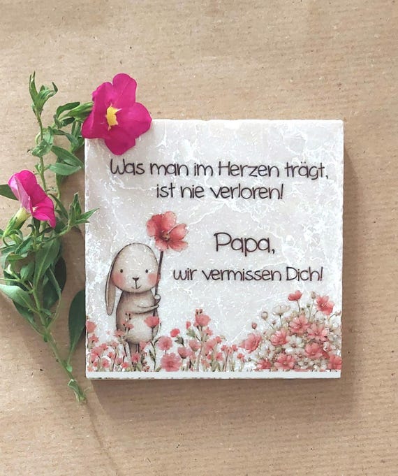 Kleiner Grabstein Grabschmuck Italienischer Marmor mit Poesie