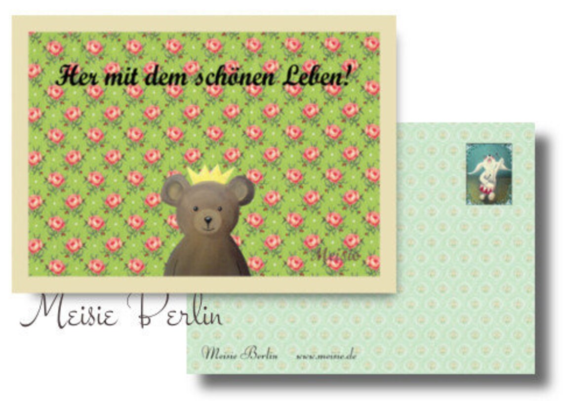 Her Mit Dem Schönen Leben Postkarte Etsy