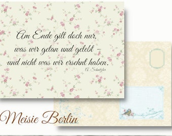 Sagesse de la vieMD Carte postale ' Meisie Berlin ' Carte de motivation