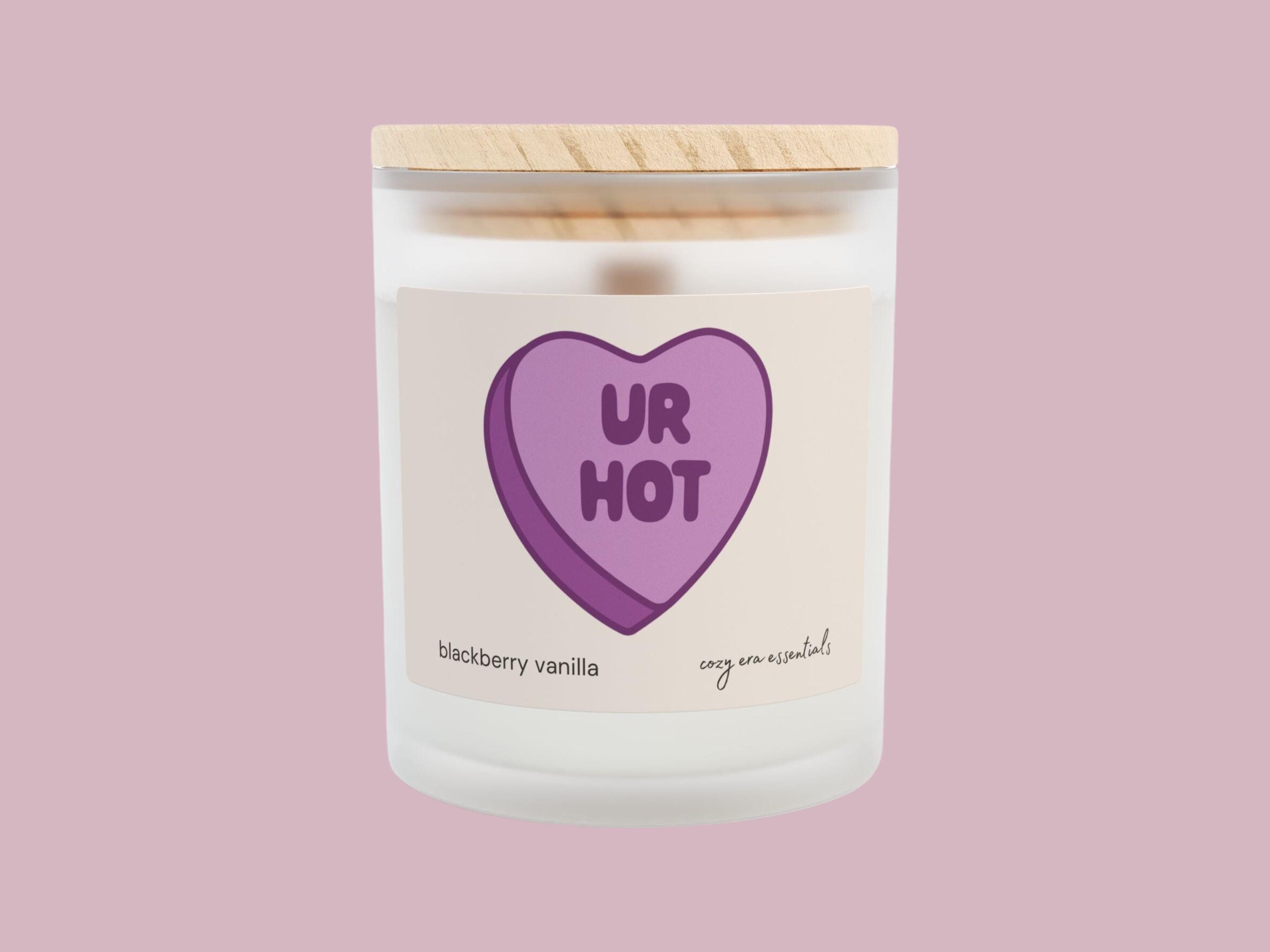 UR HOT キャンディハートキャンドル、ヴィーガンココナッツソイ 