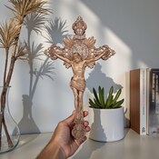 Carved Ash Wood Crucifix