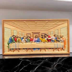 The Last Supper Wooden Carved Icon