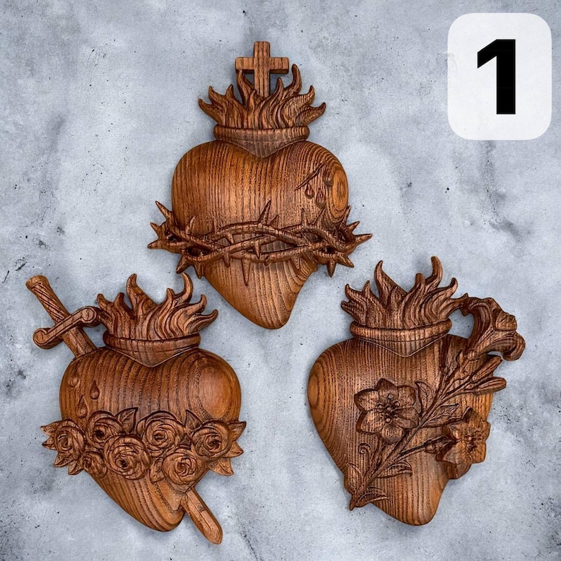 Hearts of the Holy Family 3 piece set