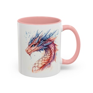 Fantasy Dragon Accent Coffee Mug Unique Gift for Coffee Lovers Dragon Artwork Magical Home Decor | Perfect for Birthdays, Holidays,