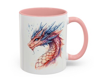Fantasy Dragon Accent Coffee Mug Unique Gift for Coffee Lovers Dragon Artwork Magical Home Decor | Perfect for Birthdays, Holidays,