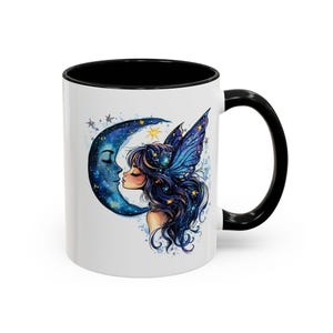 Celestial Fairy Mug - Dreamy Coffee Cup for Night Owls, Moon Lovers, Fairytale Decor, Gift for Her, Magical Art