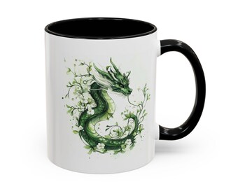 Enchanted Dragon Coffee Mug, Magic Pottery Cup for Tea Lovers, Unique Gifts for Dragon Enthusiasts, Fantasy Decor, Birthday Gift
