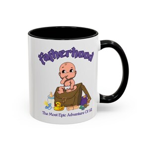 Fatherhood Adventure Coffee Mug, Cute Dad Gift, New Parent Mug, Baby Shower Gift, Funny Fathers Day Present