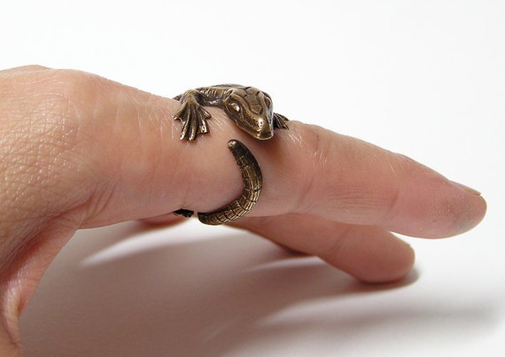 Komodo Dragon Ring Body Wrap Around Finger br Etsy Australia