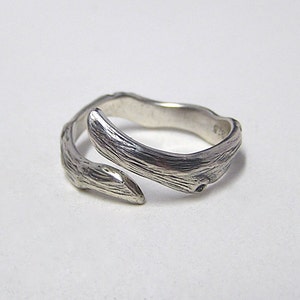 Woodland Silver Forest ring, solid sterling silver .925 ring size 5 to 12 image 1