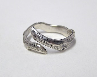 Woodland Silver Forest ring, solid sterling silver .925 (ring size 5 to 12)