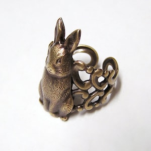 Bunny RABBIT Ring, cute and adorable image 1