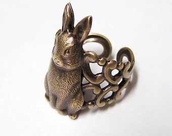 Bunny RABBIT Ring, cute and adorable