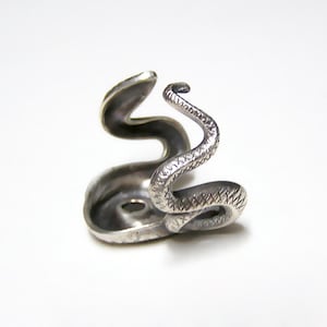 Silver SNAKE RING, coils wrap around finger .925 image 4