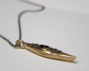 Kayak Necklace on a 20" inch chain (br)