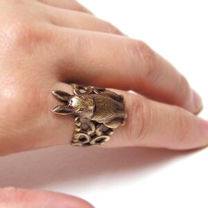 Bunny RABBIT Ring, cute and adorable image 4