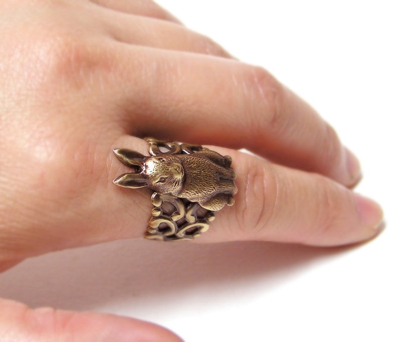 Bunny RABBIT Ring, cute and adorable image 4