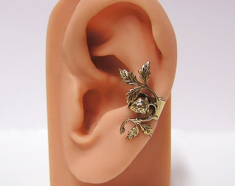 Strawberry on a Vine Ear Cuff (br)