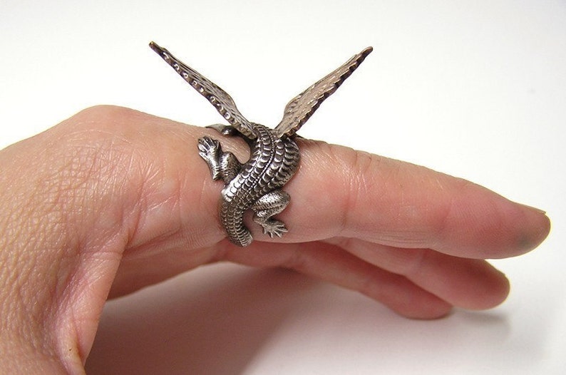 Dragon Ring, dragon body wrap around finger sw image 2