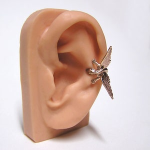 Bronze Dragon Ear Cuff, dragon body wrap around ear (br)