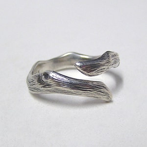 Woodland Silver Forest ring, solid sterling silver .925 ring size 5 to 12 image 2