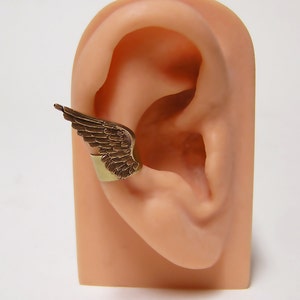 tiny Angel Feather Wings Ear Cuff (right ear)