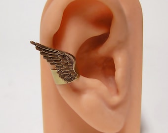 tiny Angel Feather Wings Ear Cuff (right ear)