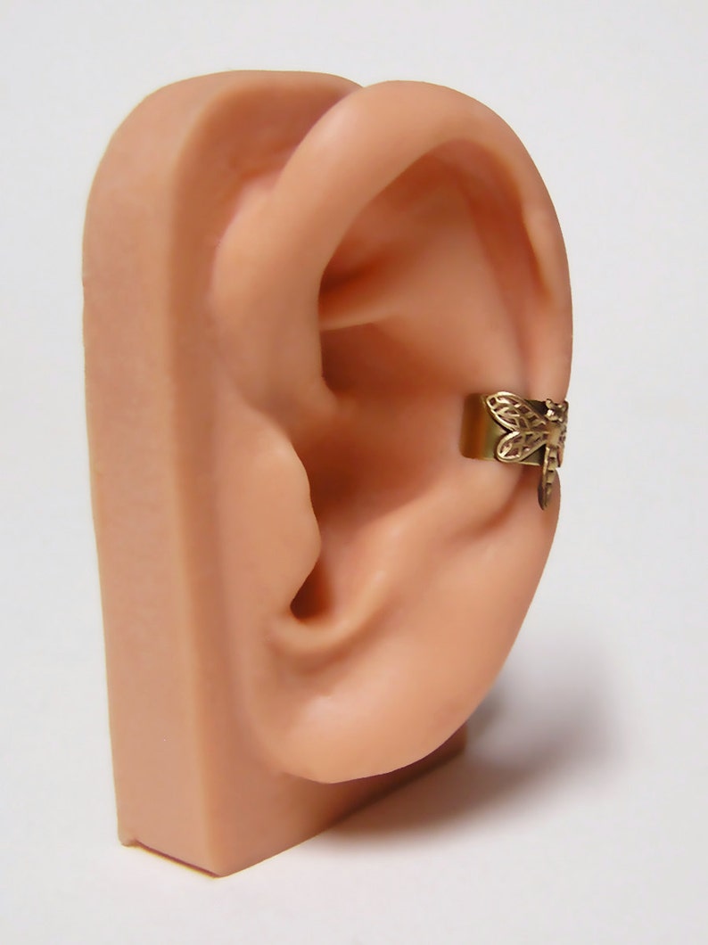 tiny Woodland Dragonfly Ear Cuff image 2