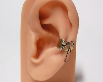 tiny Forest Dragonfly Ear Cuff