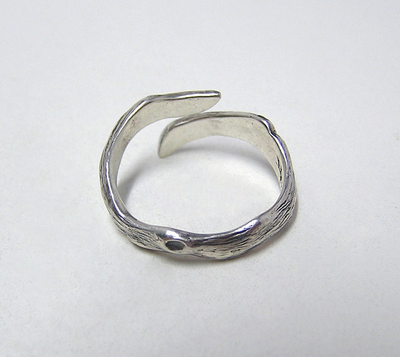 Woodland Silver Forest ring, solid sterling silver .925 ring size 5 to 12 image 3