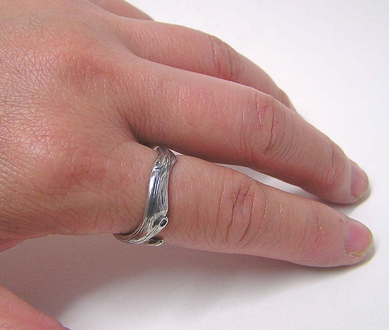 Woodland Silver Forest ring, solid sterling silver .925 ring size 5 to 12 image 5
