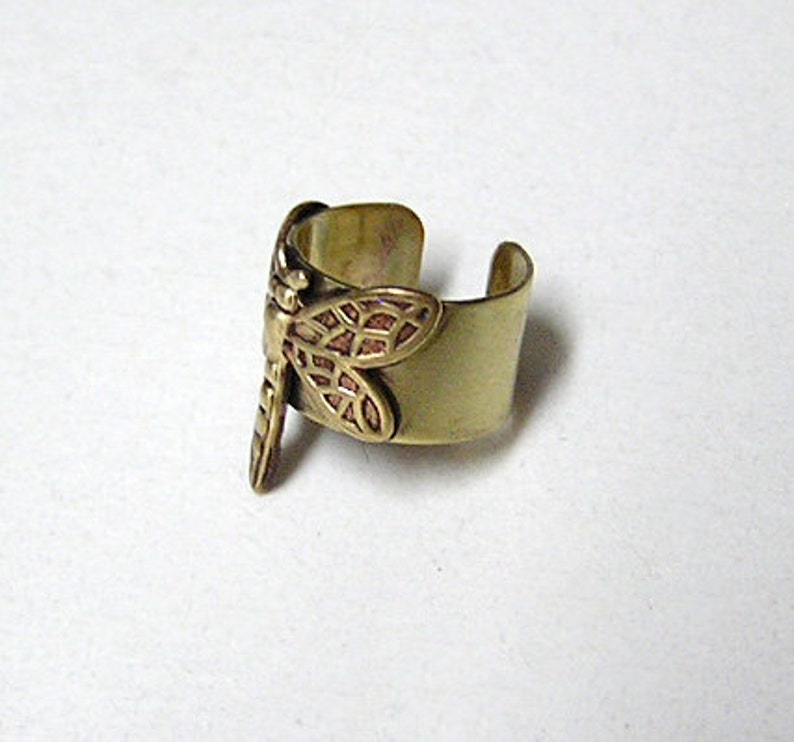 tiny Woodland Dragonfly Ear Cuff image 5