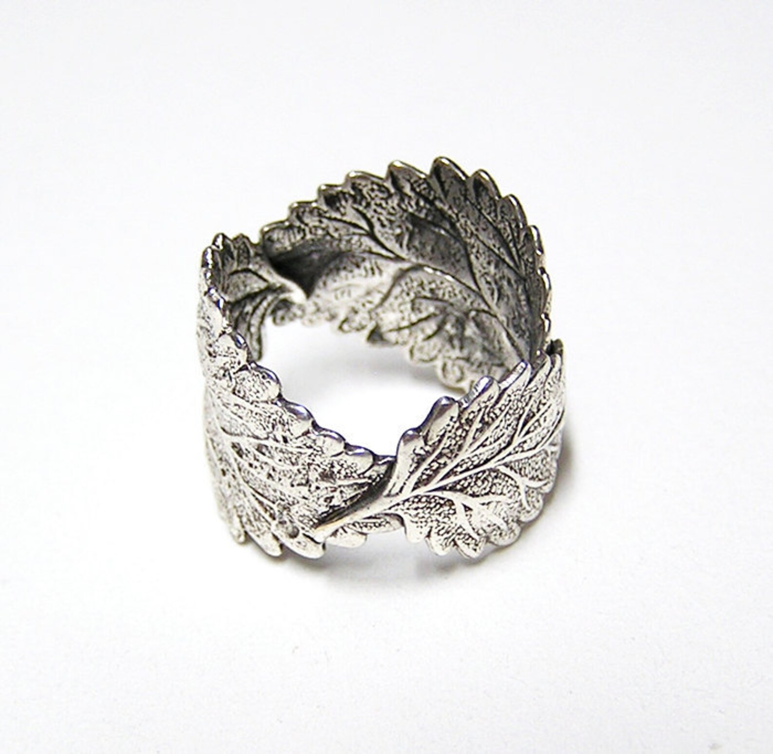 Forest Silver Leaf Ring in Sterling Silver .925 - Etsy