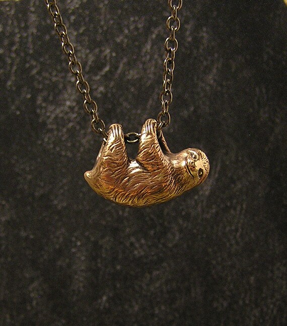 Etsy sloth shop necklace