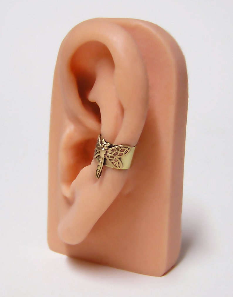 tiny Woodland Dragonfly Ear Cuff image 3