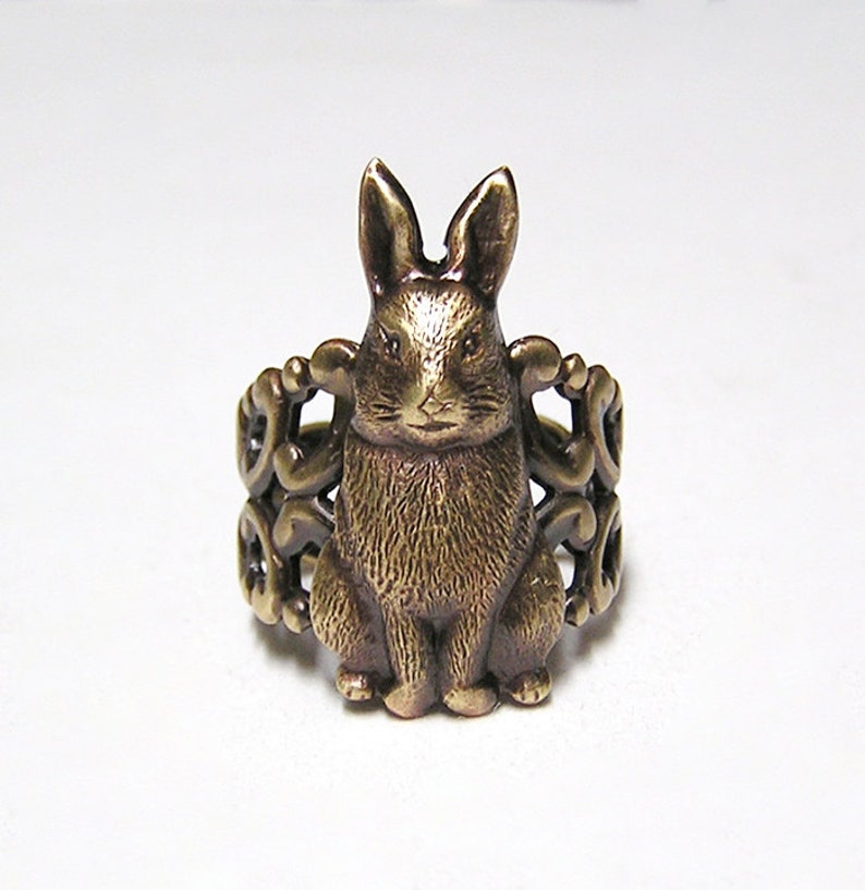 Bunny RABBIT Ring, cute and adorable image 2