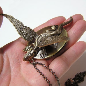 Dragon Locket with 22 inch Chain Necklace Pendant image 5