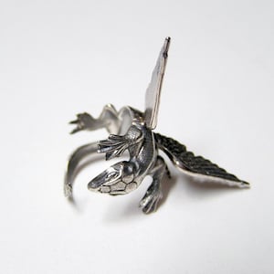 Dragon Ring, Sterling Silver .925, dragon body wrap around finger (o)