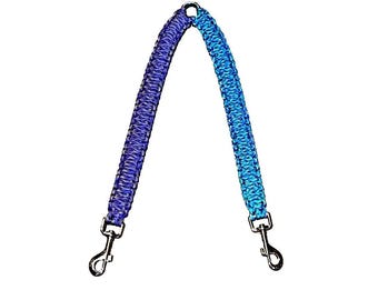 Paracord Dog Leash Coupler Splitter: Two Dog Walker, Choose Weave, Colors, Length and Hardware, Handmade