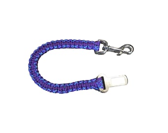 Custom Paracord Dog Seatbelt: Choose Weave, Length, Colors & Hardware